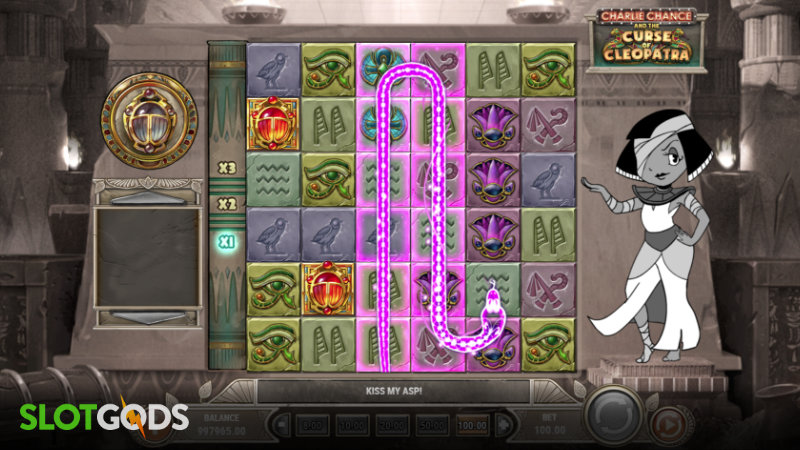 Charlie Chance and The Curse of Cleopatra Online Slot by Playn Go Screenshot 2
