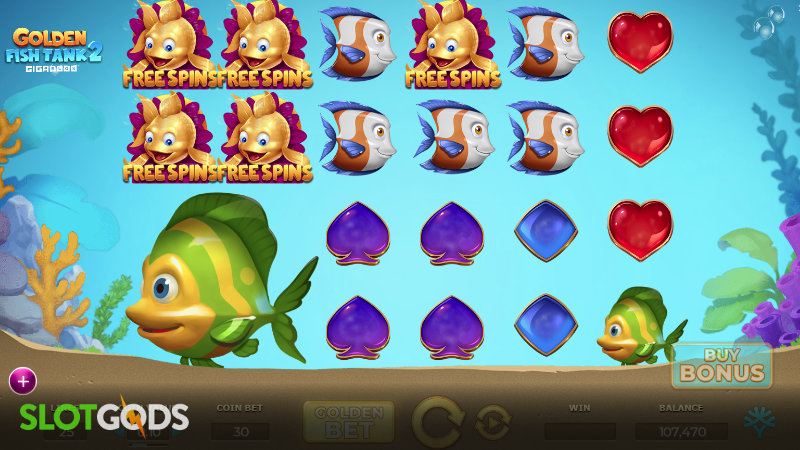 Golden Fish Tank 2 Gigablox Slot - Screenshot 3