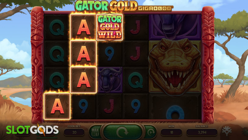 Gator Gold Gigablox Slot - Screenshot 2