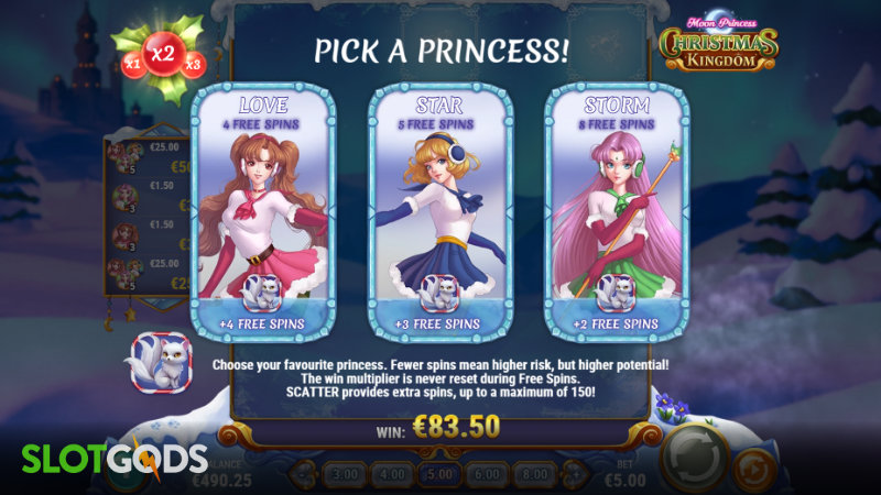 Moon Princess Christmas Kingdom Slot - Screenshot 2