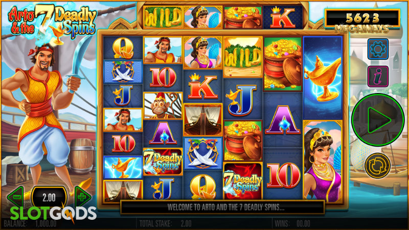 Arto and the Seven Deadly Spins Megaways Slot - Screenshot 1