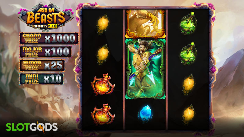 Age of Beasts Infinity Reels Slot - Screenshot 1