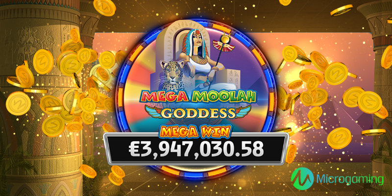 €3.9 million won on Mega Moolah Goddess