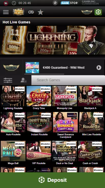 Videoslots Casino Mobile Screenshot 4