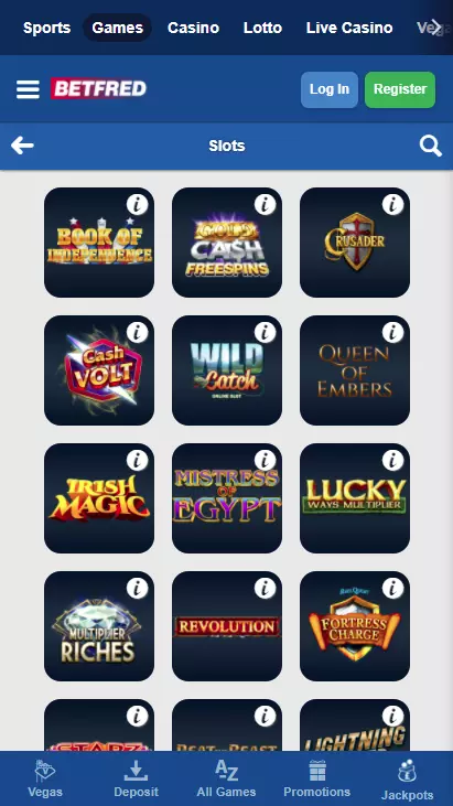 Betfred Casino Mobile Screenshot 2