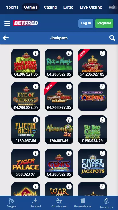 Betfred Casino Mobile Screenshot 3