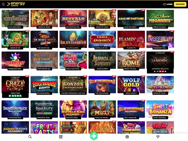 Energy Casino Desktop Screenshot 4