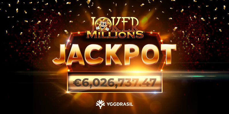 €6m Jackpot win on Yggdrasil's Joker Millions