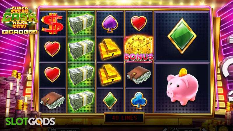 Super Cash Drop Gigablox Slot - Screenshot 1