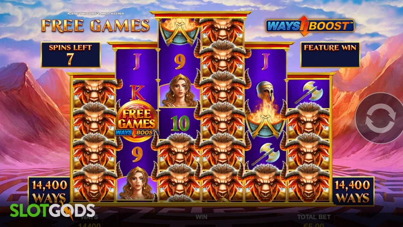 Age of the Gods: Maze Keeper Slot - Screenshot 2