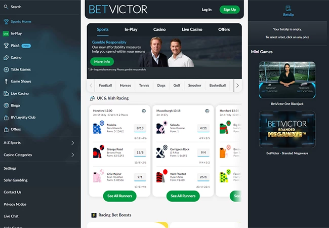 BetVictor Casino Desktop Screenshot 1