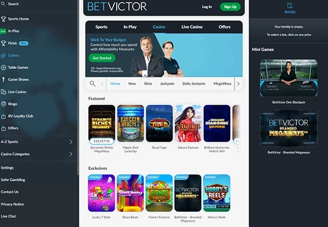 BetVictor Casino Desktop Screenshot 2