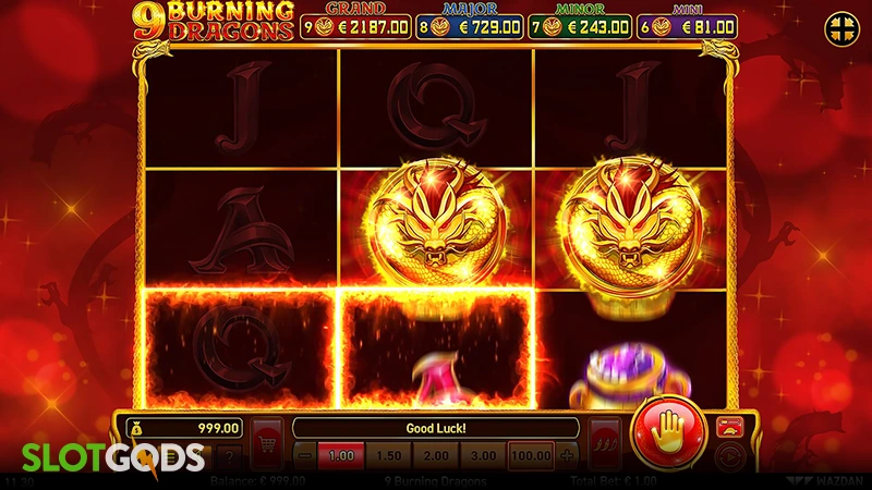 9 Burning Dragons Slot - Screenshot 3