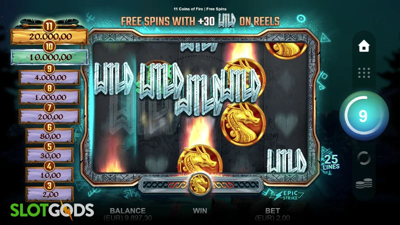 11 Coins of Fire Slot - Screenshot 3