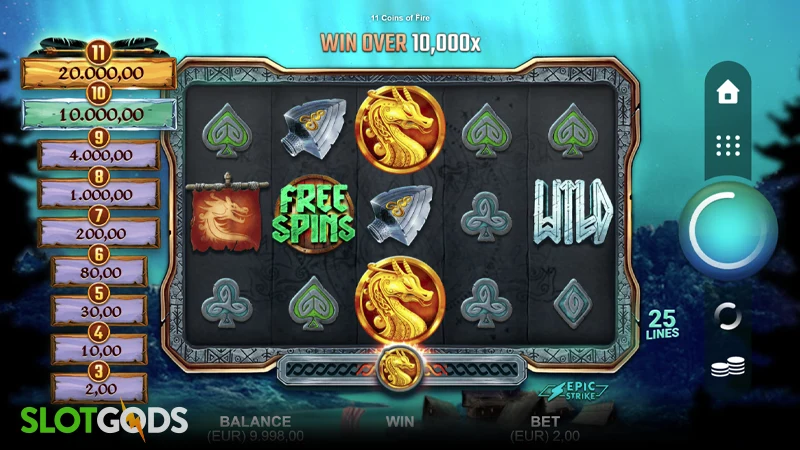 11 Coins of Fire Slot - Screenshot 1