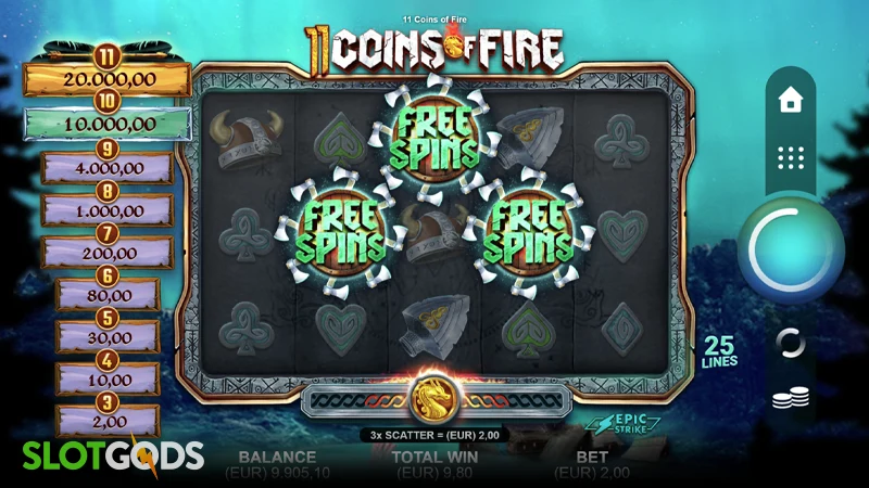 11 Coins of Fire Slot - Screenshot 2