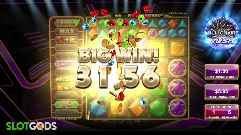 Millionaire Rush Megaclusters Slot - Screenshot 4
