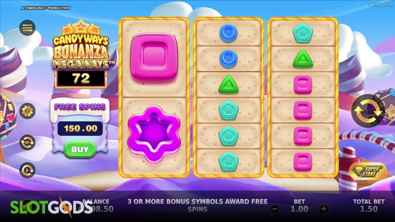 Candyways Bonanza Megaways Slot - Screenshot 1