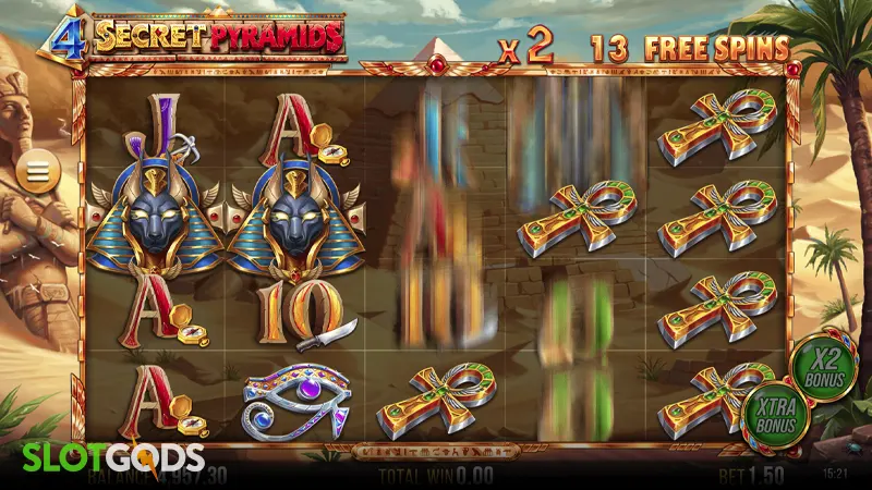 4 Secret Pyramids Slot - Screenshot 3