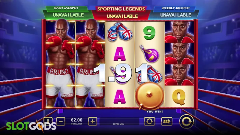 Frank Bruno: Sporting Legends Slot - Screenshot 3