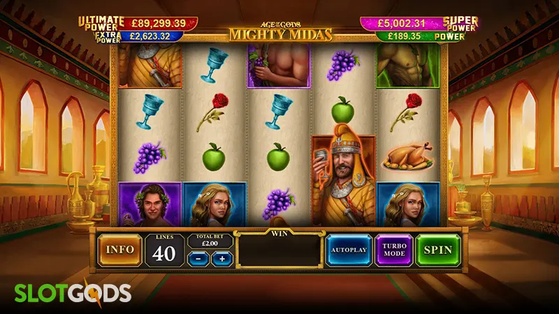 Age of the Gods: Mighty Midas Slot - Screenshot 1