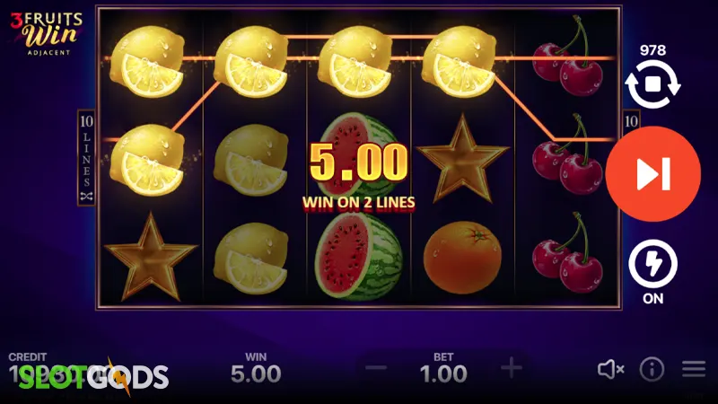 3 Fruits Win: 10 Lines Slot - Screenshot 3