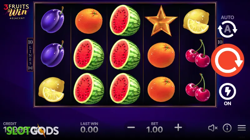 3 Fruits Win: 10 Lines Slot - Screenshot 1