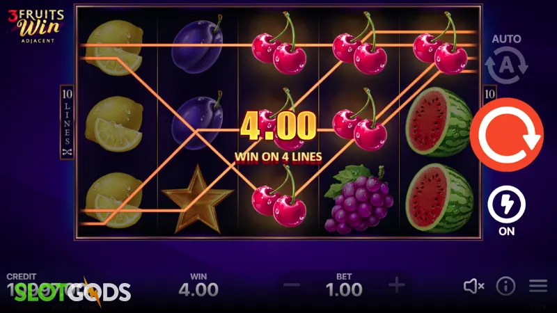 3 Fruits Win: 10 Lines Slot - Screenshot 4