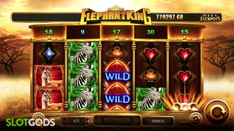 Elephant King MegaJackpots Slot - Screenshot 1