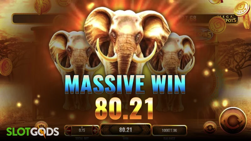 Elephant King MegaJackpots Slot - Screenshot 4