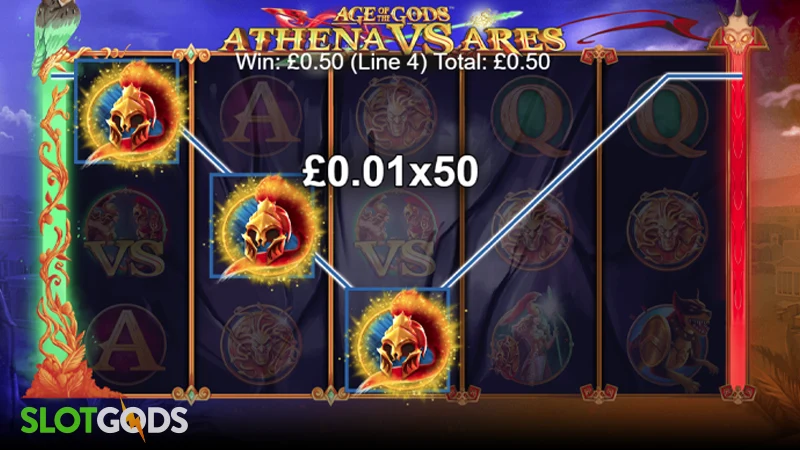 Age of the Gods: Athena vs Ares Slot - Screenshot 2