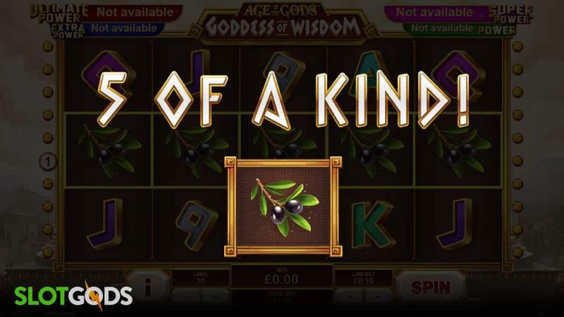Age of the Gods: Goddess of Wisdom Slot - Screenshot 2