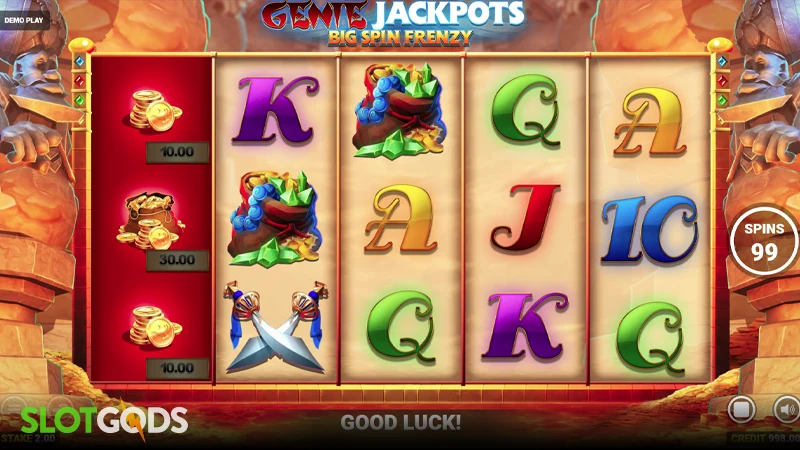 Genie Jackpots Big Spin Frenzy Slot - Screenshot 1