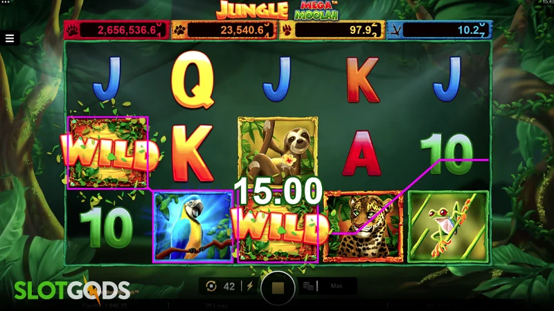 Jungle Mega Moolah Slot - Screenshot 2