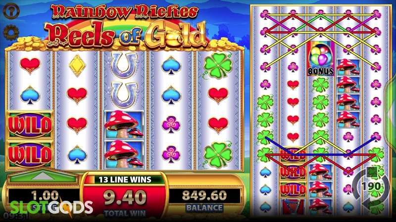 Rainbow Riches Reels of Gold Slot - Screenshot 2