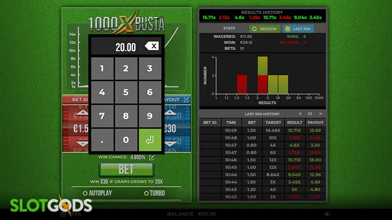 1000x Busta Slot - Screenshot 3
