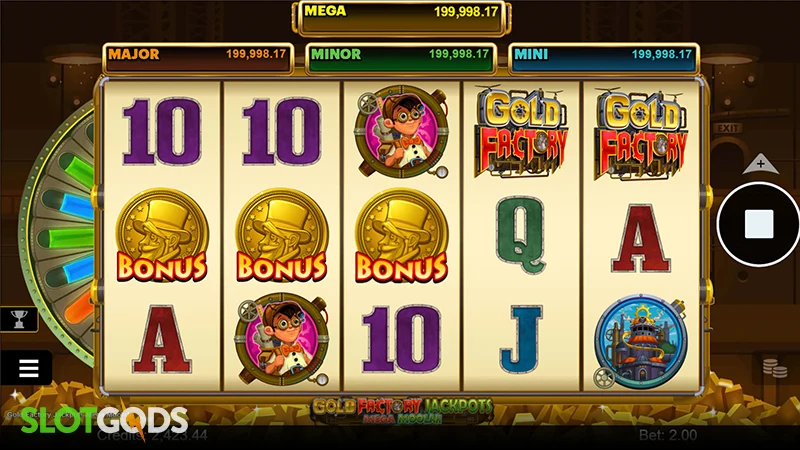 Gold Factory Jackpots Mega Moolah Slot - Screenshot 2