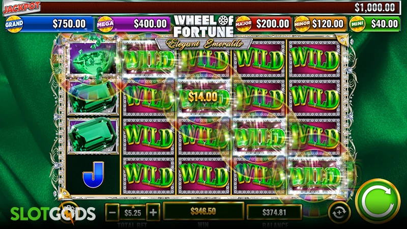 Wheel of Fortune: Elegant Emeralds Slot - Screenshot 4