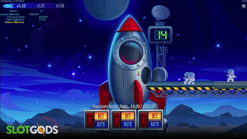 AstroBoomers: To The Moon Slot - Screenshot 1