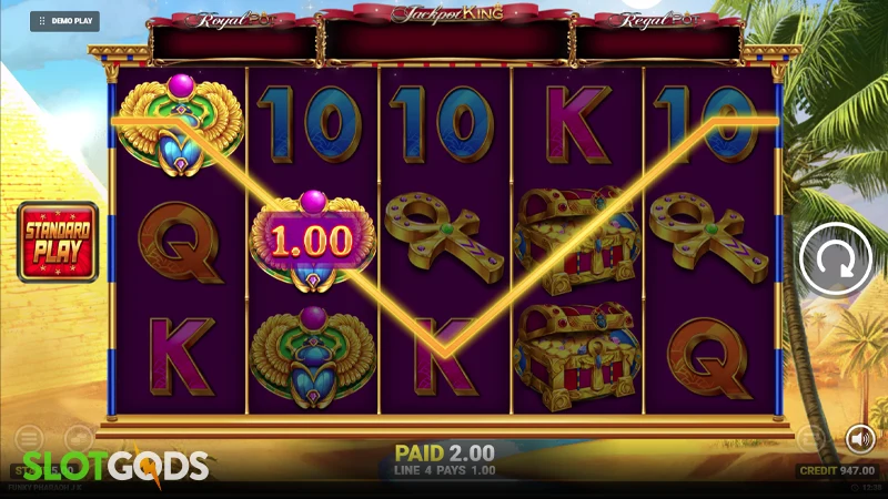 Funky Pharaoh Jackpot King Slot - Screenshot 2