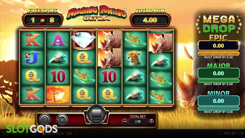 Raging Rhino Ultra Slot - Screenshot 2