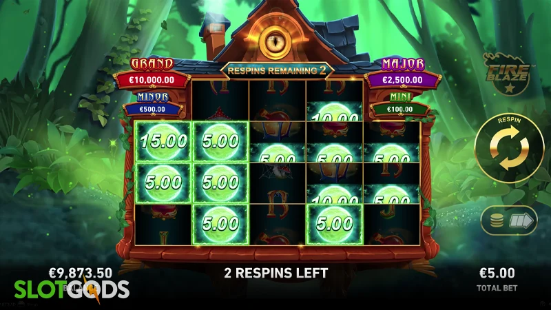 Fire Blaze: Green Wizard Slot - Screenshot 3