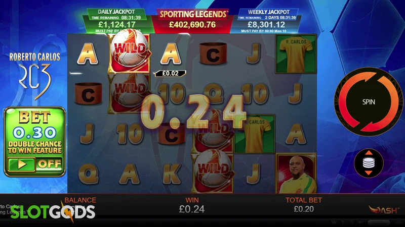 Roberto Carlos: Sporting Legends Slot - Screenshot 2