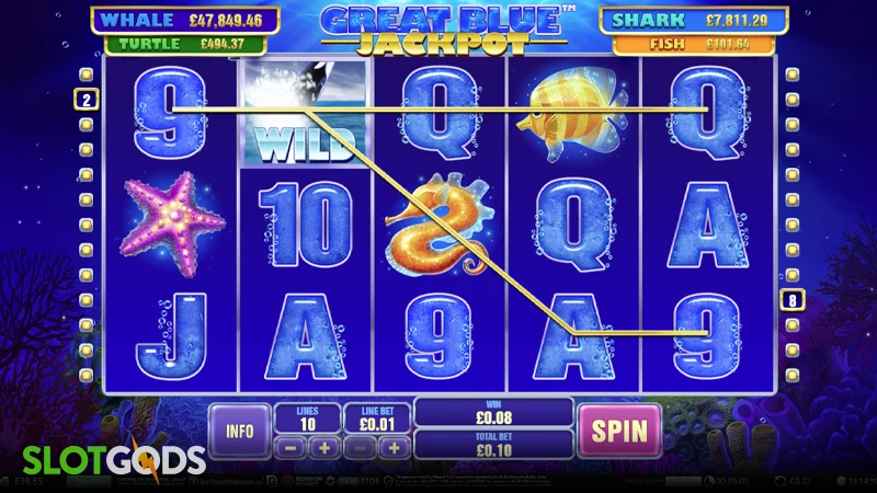 Great Blue Jackpot Slot - Screenshot 2