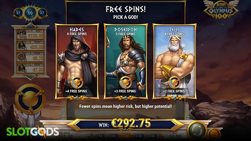 Rise of Olympus 100 Slot - Screenshot 3