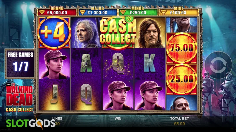 The Walking Dead: Cash Collect Slot - Screenshot 2