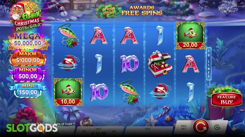 Fishin' Christmas Pots of Gold Slot - Screenshot 