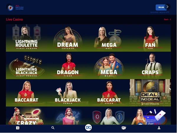 All British Casino Desktop Screenshot 3
