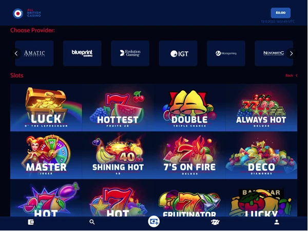 All British Casino Desktop Screenshot 2
