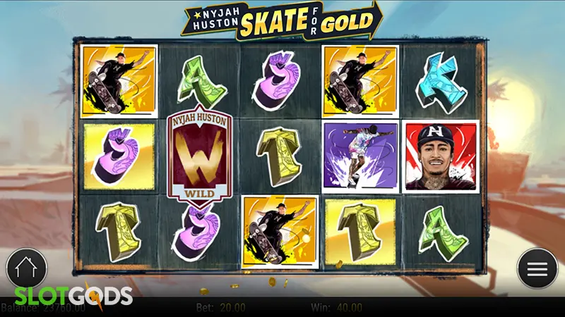 Nyjah Huston Skate for Gold Slot - Screenshot 